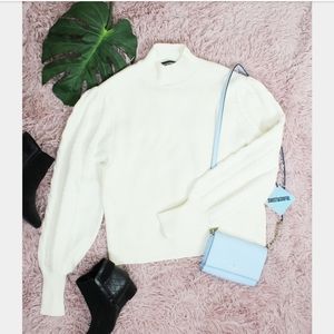 NWT SWEET & SINFUL CREAM KNIT CABLE SWEATER SIZE L